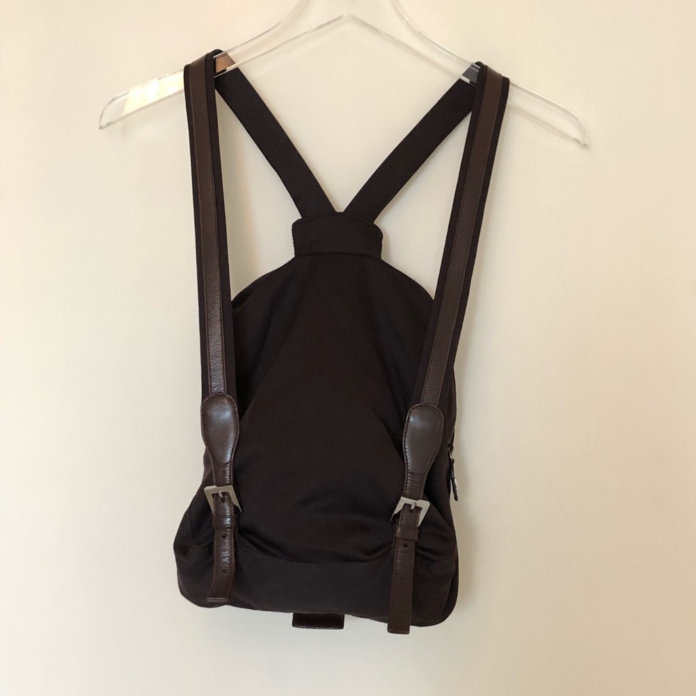 FENDI Brown Nylon Backpack w/ Leather Trim - Picture 2 of 8